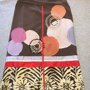 A Common Thread Knit Skirt with Embellishments